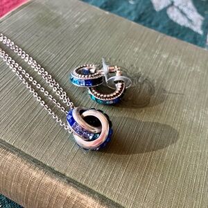 Brighton Spectrum Blue Necklace and Earrings Set